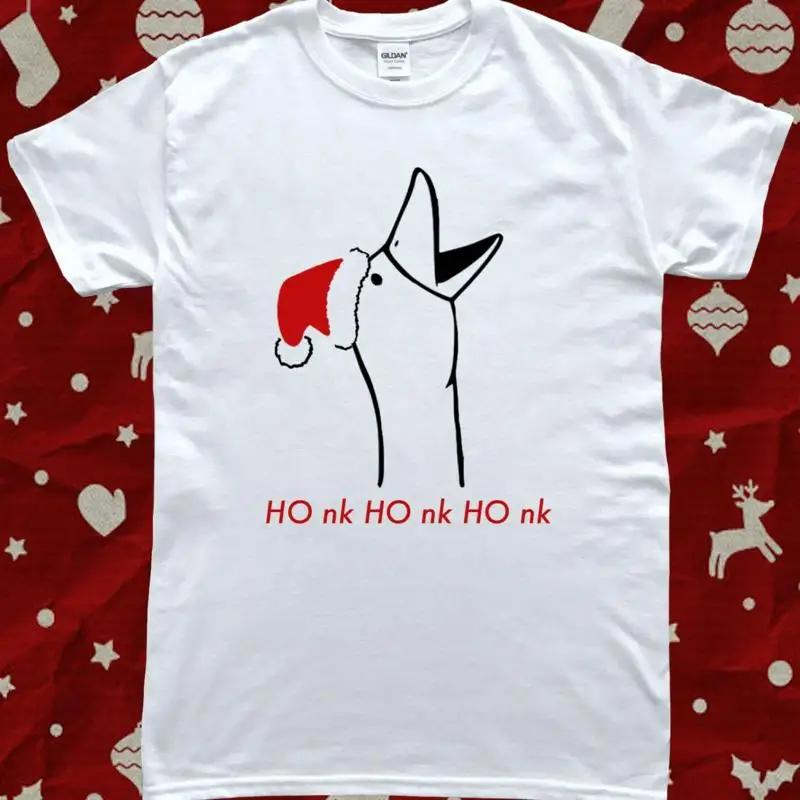 Goose Honk Funny Christmas T-Shirt S разноцветный