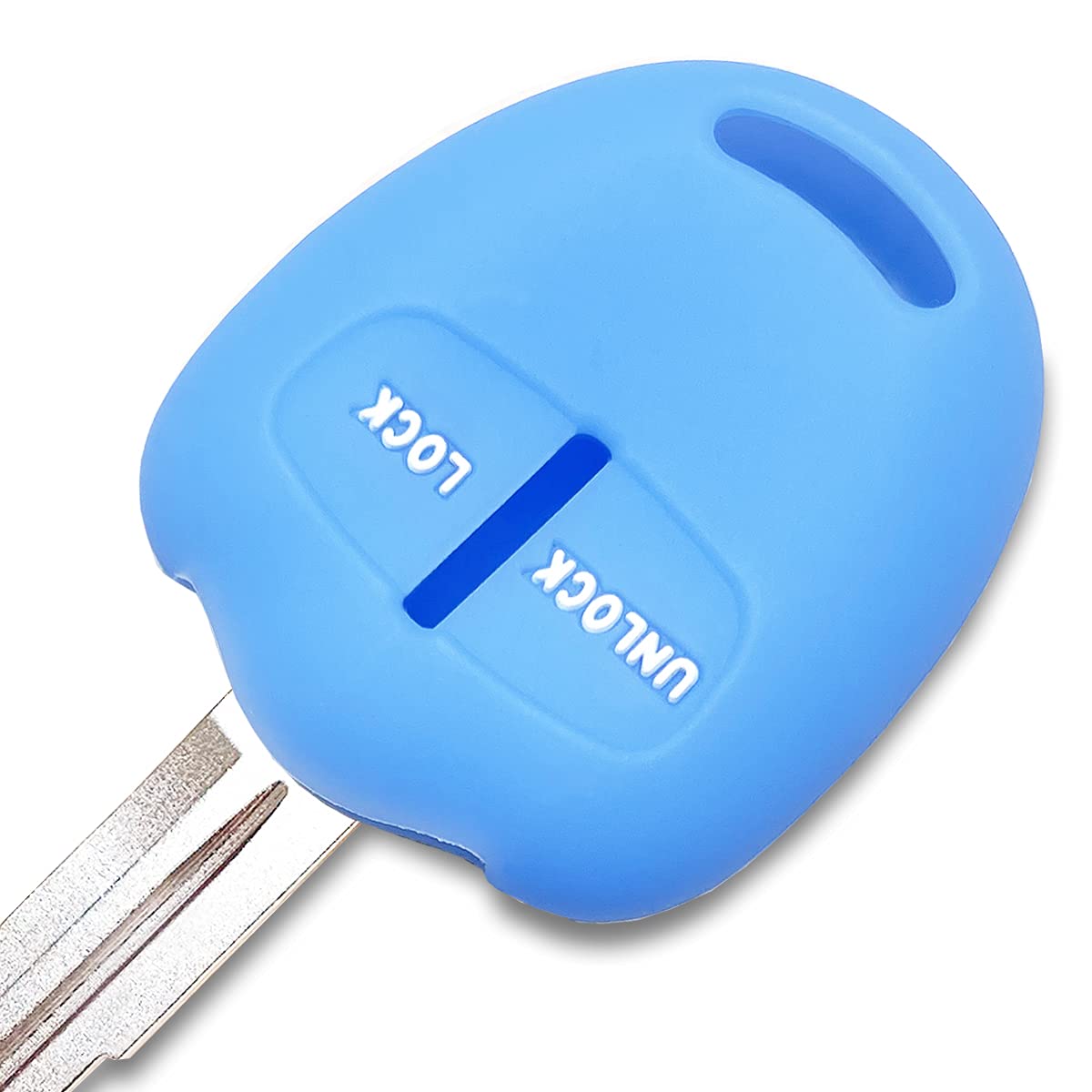 

Силиконовый чехол IKT для автомобилей Nissan/Mitsubishi, 2 кнопки, светло-голубой, Days, Days, Lukes, ek синий