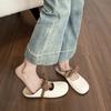 Baotou Slippers for Women Soft-soled Summer Flat-bottomed Bow One-foot Half-support Single Shoes