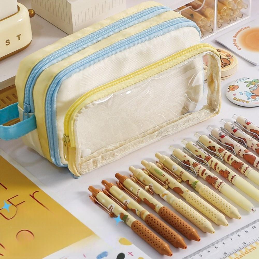 Portable Large Capacity Pencil Case Beauty Bag Cosmetic Storage Bag  Kids Children