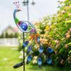 Solar Peafowl Metal Path Lights Vibrant Garden Illumination LED Solar Lamp Waterproof Metal Peafowl Yard Art Enhances Pathway