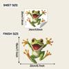 Funny Big-Eyed Cartoon Frog Toilet Seat Sticker Bathroom Decor Removable Self-Adhesive Decal