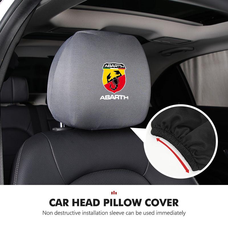Autositz Kopfstütze Nackenkissen Staubdichte Schutzhülle Für Abarth FIAT 500 Ducato Stilo Palio UNO Astra Bravo Tipo
