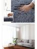 Long Pile Silk Wool Carpet - Full Coverage Bedroom and Living Room Rug, Solid Color