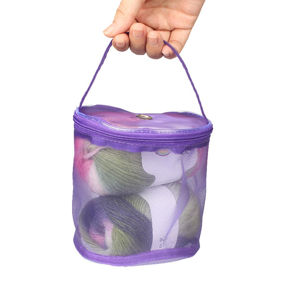 

Colorful Yarn Storage Mesh Bag Mesh Weaving Round Bags Wool Storage Bag Yarn Crochet Organizer Knitting Baskets DIY Accessories