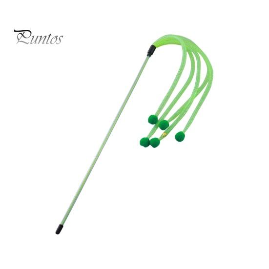 Cat Stick Toy Interactive Small Plush Ball Kitten Teaser Wand Toys with Bell Scratch-Resistant Soft Hose Cat Teaser Stick for Playing