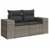VidaXL Garden Lounge Set with Cushions 7 Pcs Grey Braided Resin 3327343