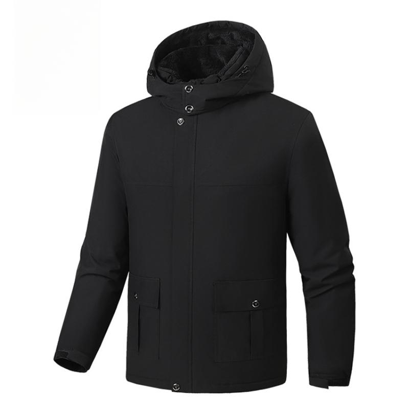 Fashionable Versatile Men's Thickened Warm Winter Jacket Cotton Clothing Wrinkle-resistant Lightweight Soft and Comfortable Long-sleeved Down Jacket