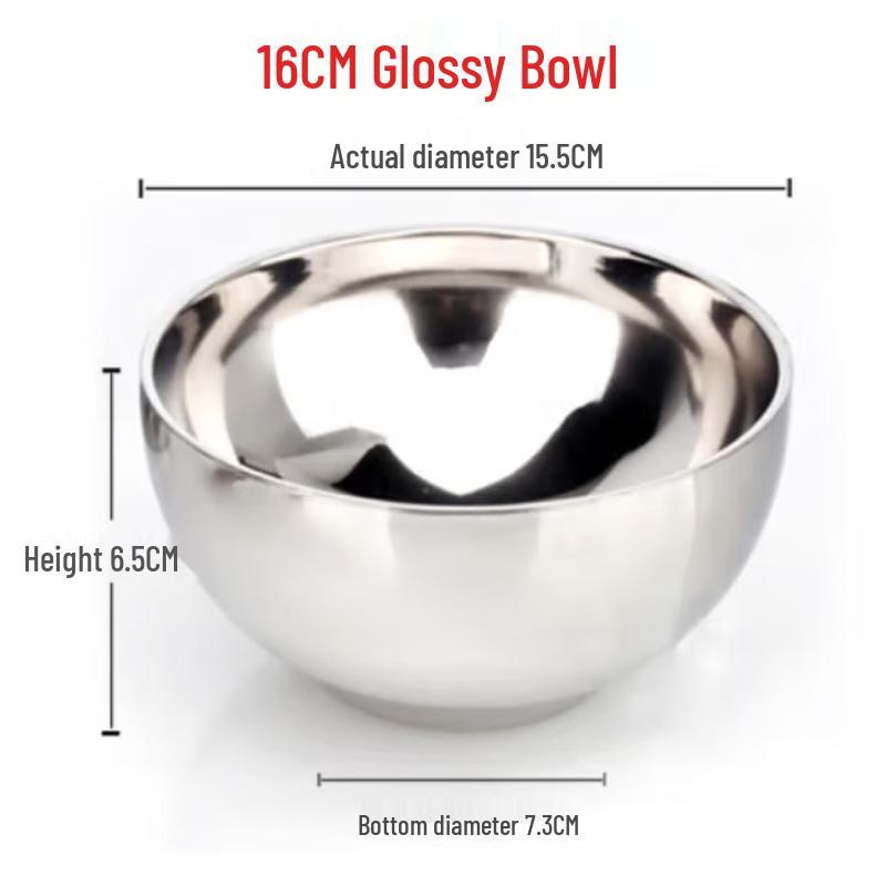 SIFAR 16cm Stainless Steel Double-Layer Insulated Bowls