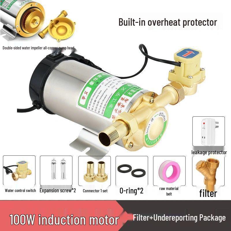 Automatic Silent Water Booster Pump for Solar Heaters, 220V