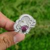 Mothers day Deal Sterling Silver Oval Rhodonite Stone Promise Statement New Ring