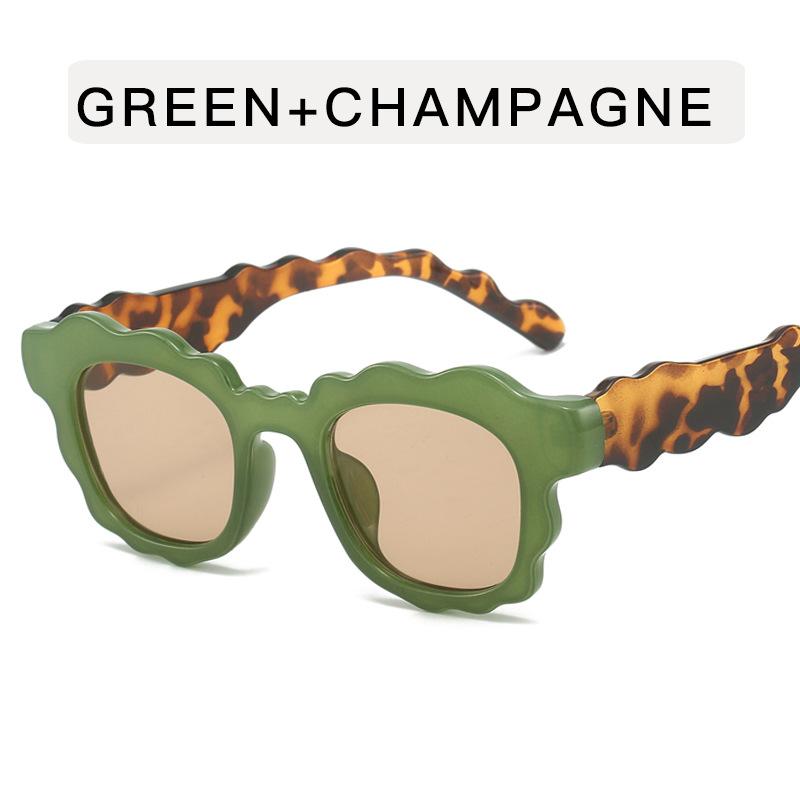 Square Women Men Sunglasses Rectangle Designer Flower Sun Glasses Male Retro Black Lens Driving Fishing Cloud Eyewear