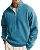 Men's Half Zip Sports Sweatshirt Stand Collar Long Sleeve Casual Everyday Pullover