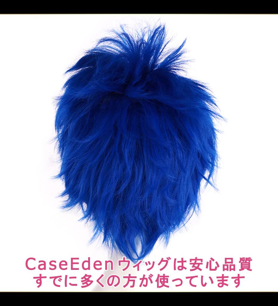 CaseEden Cosplay Wig, Premium Short, 30cm, Blue, WIG5530