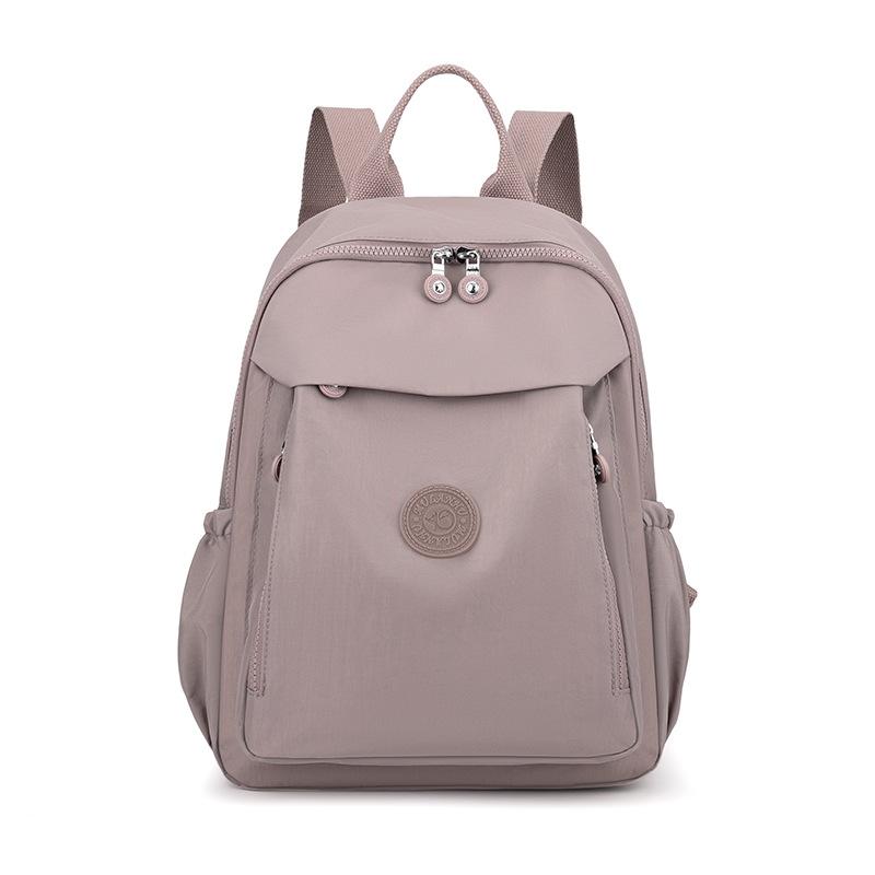 Large Capacity Fashionable Solid Color Women's Backpack, New Casual Travel Nylon Backpack for Outings