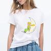 Little Prince White Print Women's Short Sleeve T-Shirt