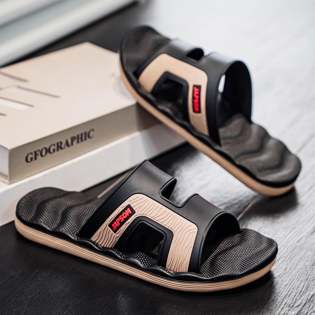 Men's Summer Non-Slip Massage Sandals - Large Size Outdoor Bath Flip Flops