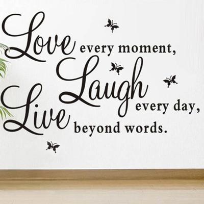 Butterfly Letter Wall Sticker Removable Decal Home Bedroom Living Room Decor