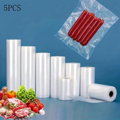 5 Rolls Kitchen Food Vacuum Bag Storage Bag For Vacuum Sealer Packaging Rolls Food Fresh Saver Vacuum Bag 12/15/20/25/28cm*500cm