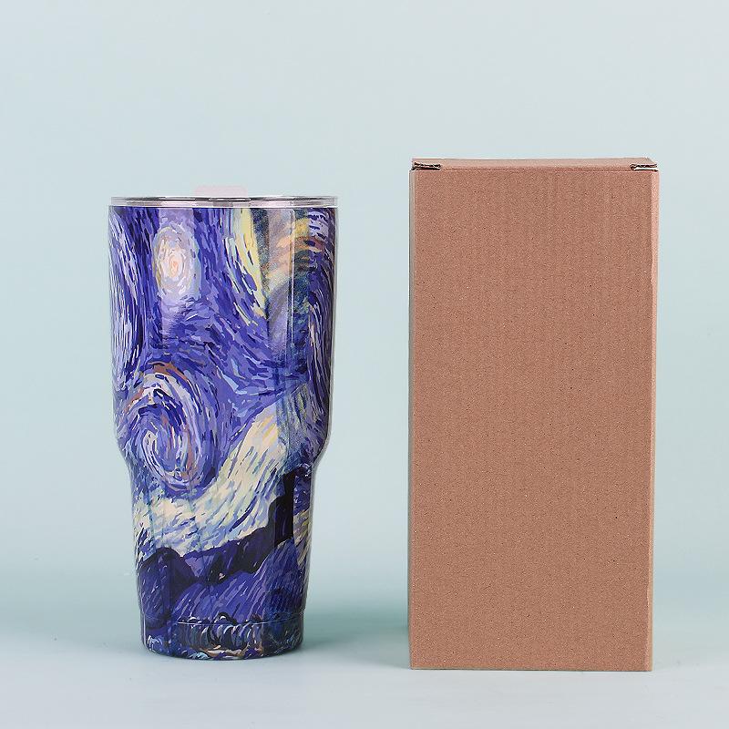 

30oz Insulated Tumbler With Lid Stainless Steel Double Vacuum Coffee Tumbler Cup Travel Mug for Home Office Travel Party 801-900ml