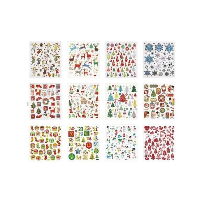 Stickers - Creativ Company - Christmas - 12 Sheets - Various Designs - Practical and Inexpensive
