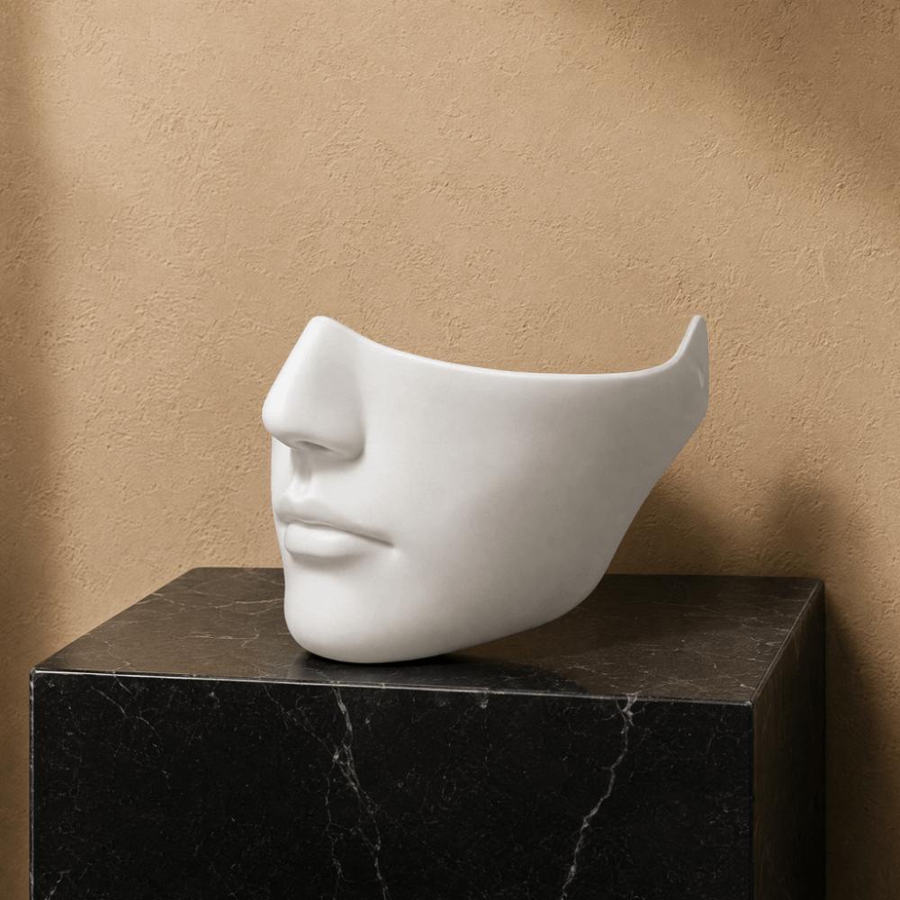 Hand-Painted Half Face Mask Retro Hanfu Mask Atmosphere Cosplay Mask Party
