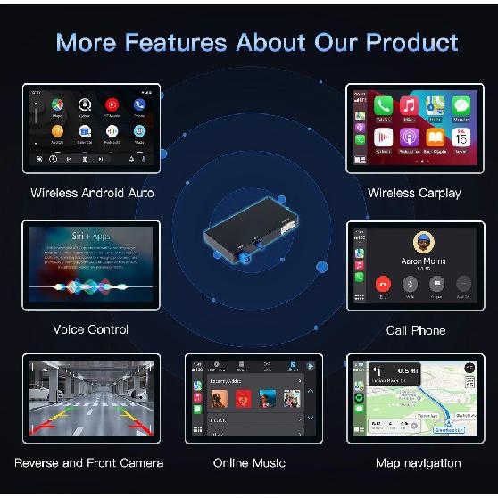 CARABC Drahtloses CarPlay Android Auto Für Mercedes NTG5.0 NTG4.5 A B C CL S CLA CLS KLASSE GLA GLS GLC GLE V250 V260 Sprinter