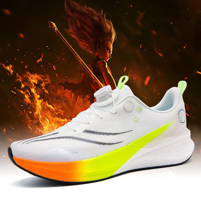 2025 New Leisure Sports Running Shoes Carbon Board Children Teenagers Students Rotating Buckle Boys Girls Breathable Men
