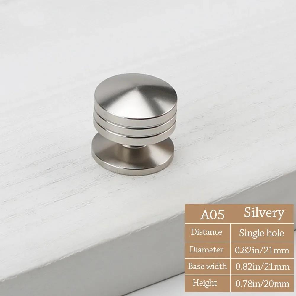 Single Hole Design Cabinet Drawer Knob Space Aluminum Round Door Handle Cupboard Knob Drawer Door Handle Furniture Accessories