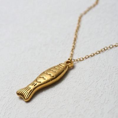 18K Gold-Plated Stainless Steel Ocean Series Small Fish Pendant Charm