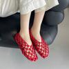 Casual Shoes Women's Summer New Fashion Flat Bottom Shallow Mouth Hollow Woven Women's Shoes