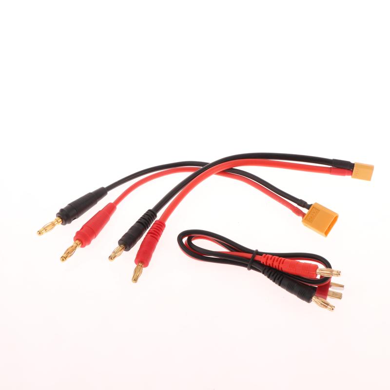 1 Piece Silicone Wire 14AWG For Lipo Battery 15/30cm XT30 XT60 XT90 T Plug Charge Lead To 4.0mm Banana Plugs Charge Cable