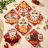 Traditional 2025 New Year Lucky Sticker 3D Door Couplet Ornaments  Window Decoration