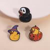 Halloween Duck Enamel Pins Witch Ducky with Pumpkin Grim Reaper Duck Spooky Season Brooches Lapel Badge Jewelry Gift for Friends