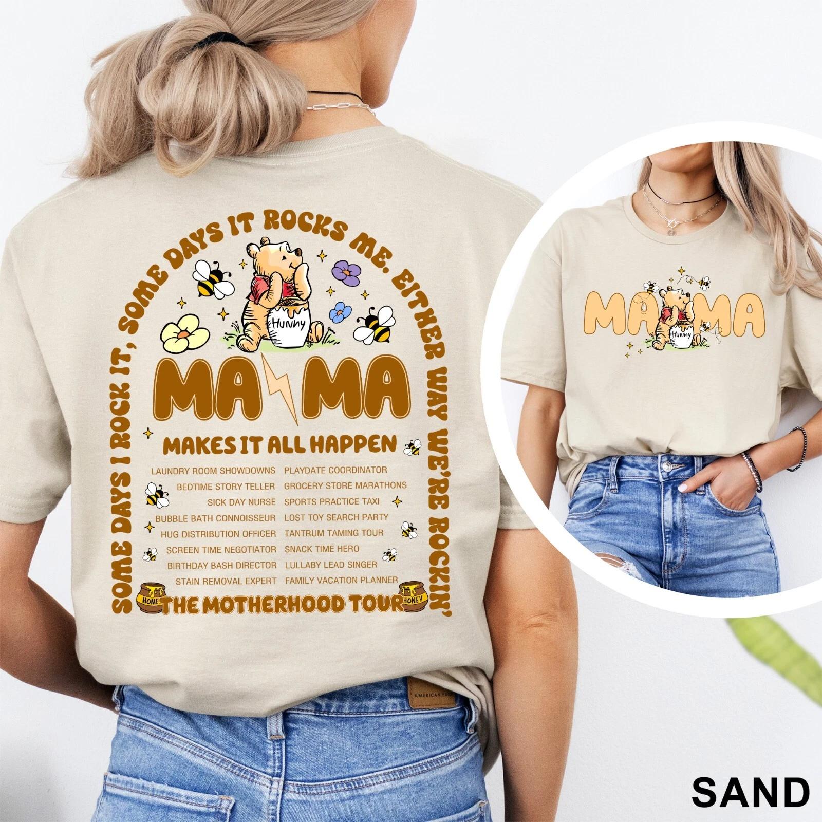 Winnie the Pooh Mama Shirt, Disneyland Mama Bear Trip Shirt, , 202560 4XL
