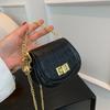 Fashionable Autumn Mini Bag For Women Chic Saddle Shape With Chain Strap