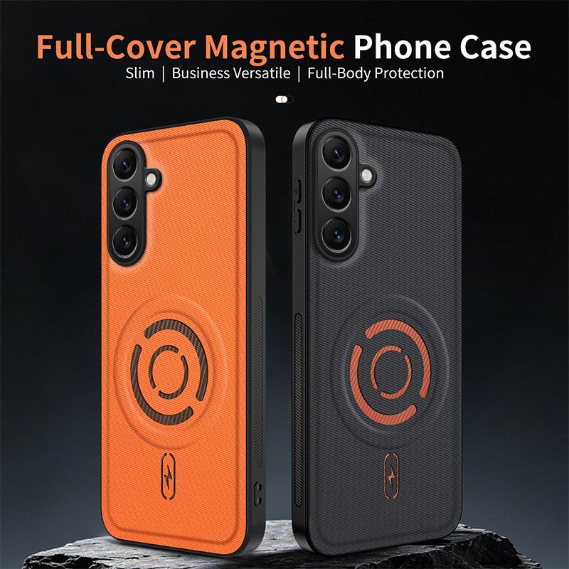 For Samsung Galaxy A37 A57 A56 A36 A26 A55 A54 A18 A17 A16 A15 A14 5G A06 A07 Phone Case Magnetic Weave Texture Back Cover