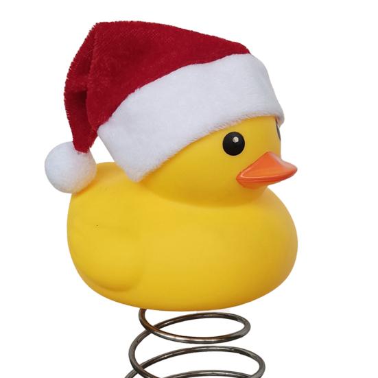Yellow Duck Christmas Tree Topper Decoration Reusable 3D Spring Duck Xmas Tree Top Ornament Christmas Party Supplies