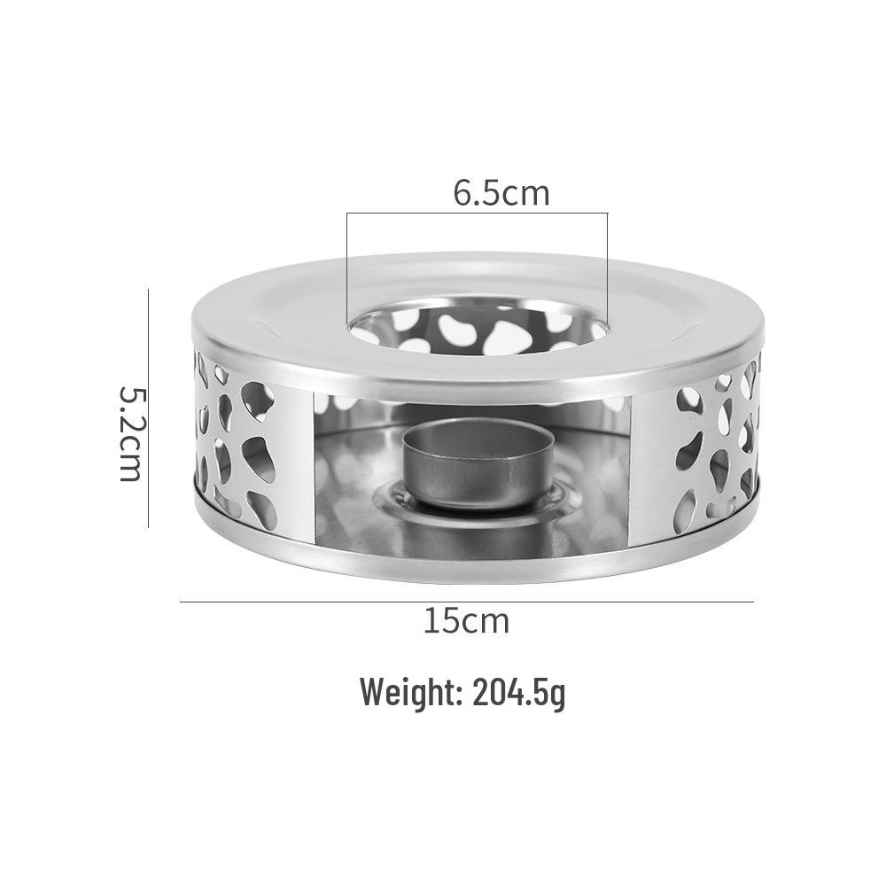 Stainless Steel Tea Warmer Set with Candle-Powered Stove Warm Tea Device