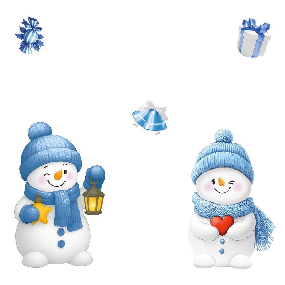 Christmas Static Cling Window Stickers Santa Snowman Reindeer Snowflake Designs for Windows Store Displays Holiday Party Decor