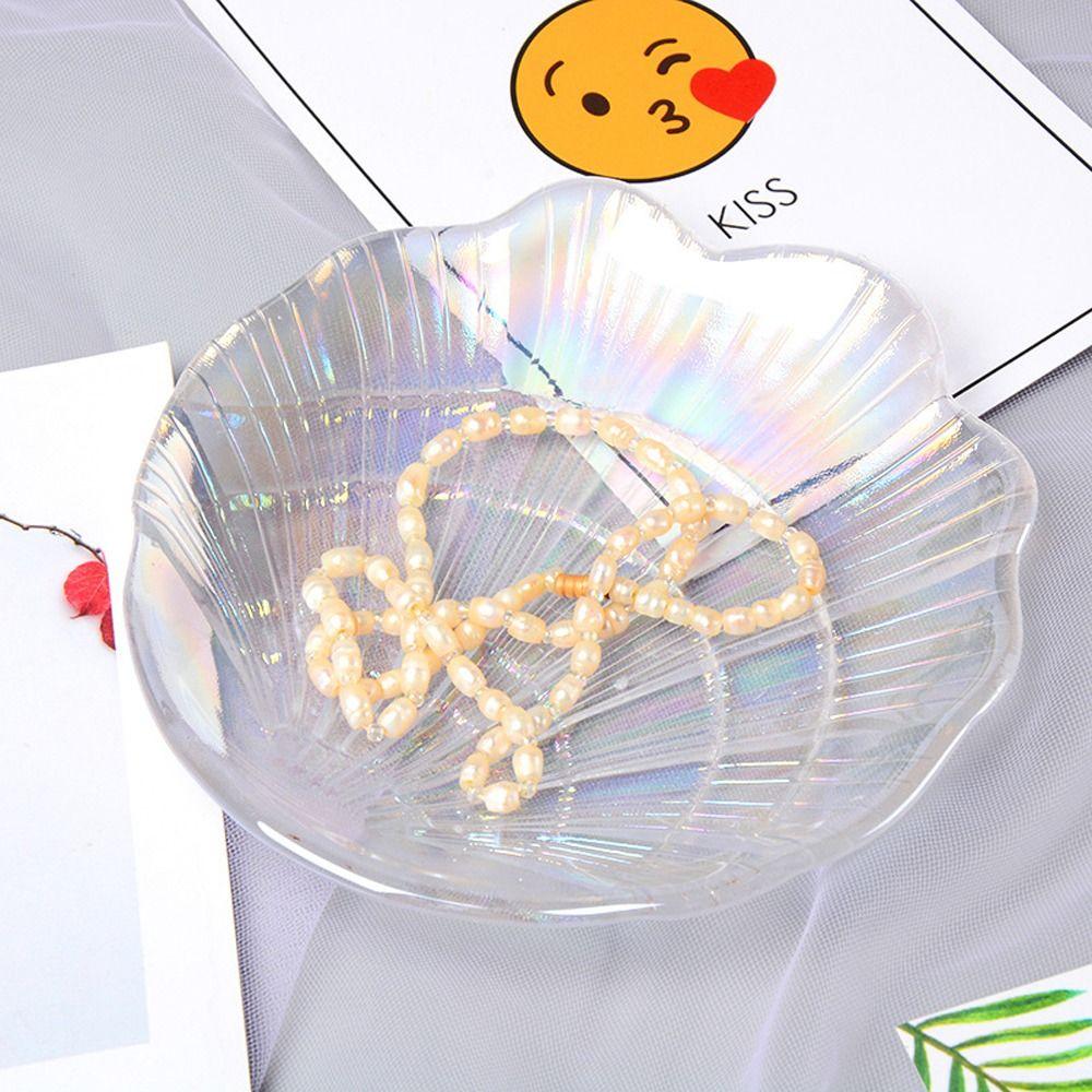 Nordic Style Jewelry Display Plate Glass Earrings Display Tray Photo Props  Home Decoration