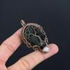 Rough Black Tourmaline Gemstone Pendant 999 Copper Wire Wrapped Jewelry, Handmade Antique Pendant Jewelry, Gift For Mother