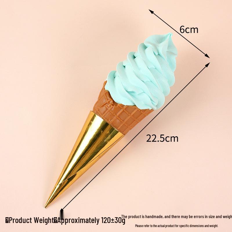 Simulation Torch Ice Cream Cone Model - Fake Dessert Display Prop for Ice Cream Shops