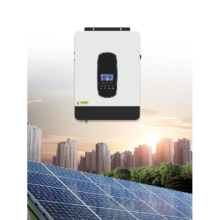 ECGSOLAX Onduleur Solaire Hybride 3kW 24V 220Vac Onduleur Solaire à Onde Sinusoïdale Pure avec Contrôleur Chargeur MPPT 80A Max PV 450VDC