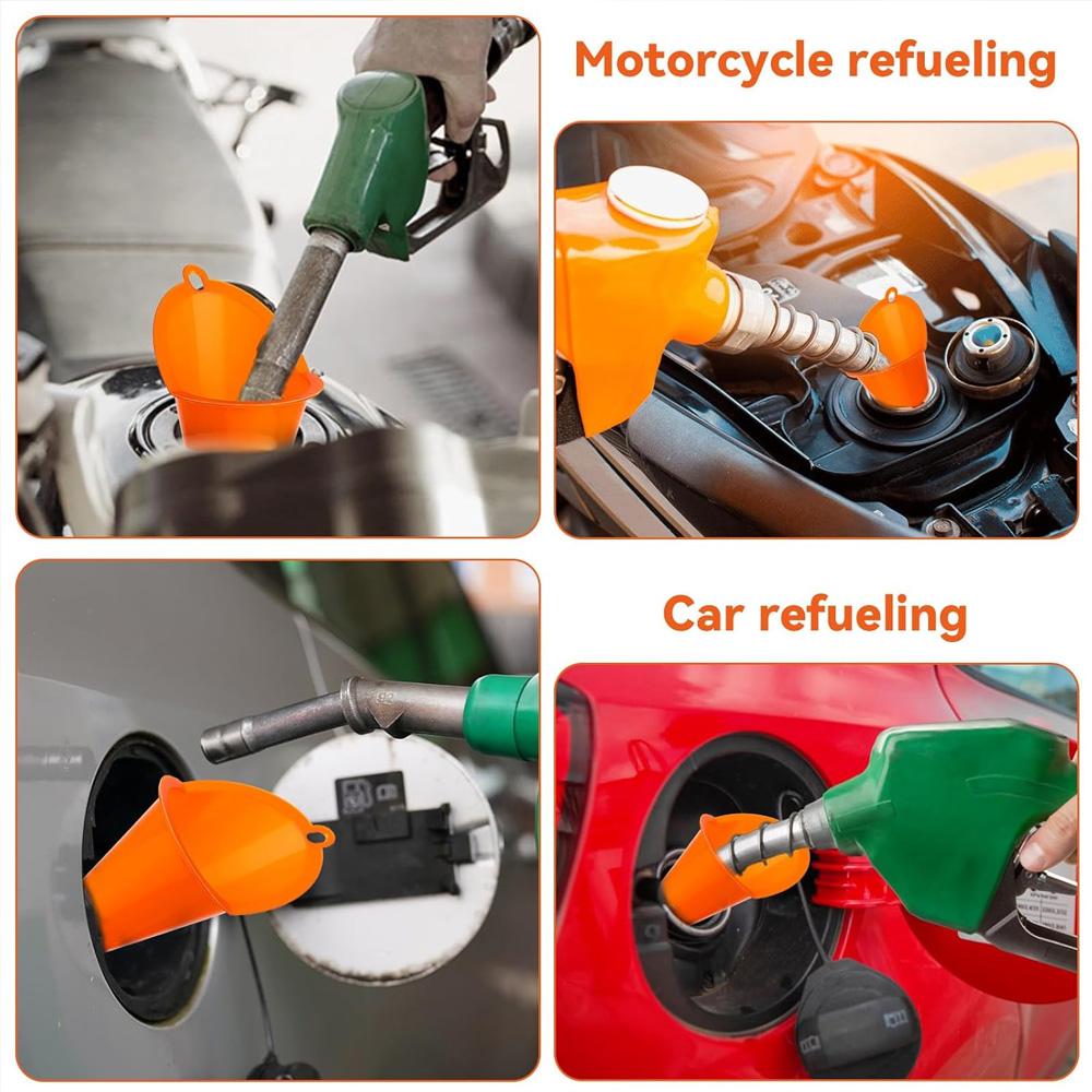 1/5/10pcs Car Long Stem Funnel Oil Fuel Filling Tools Anti-splash Plastic Oil Funnel Motorcycle Refueling Tools