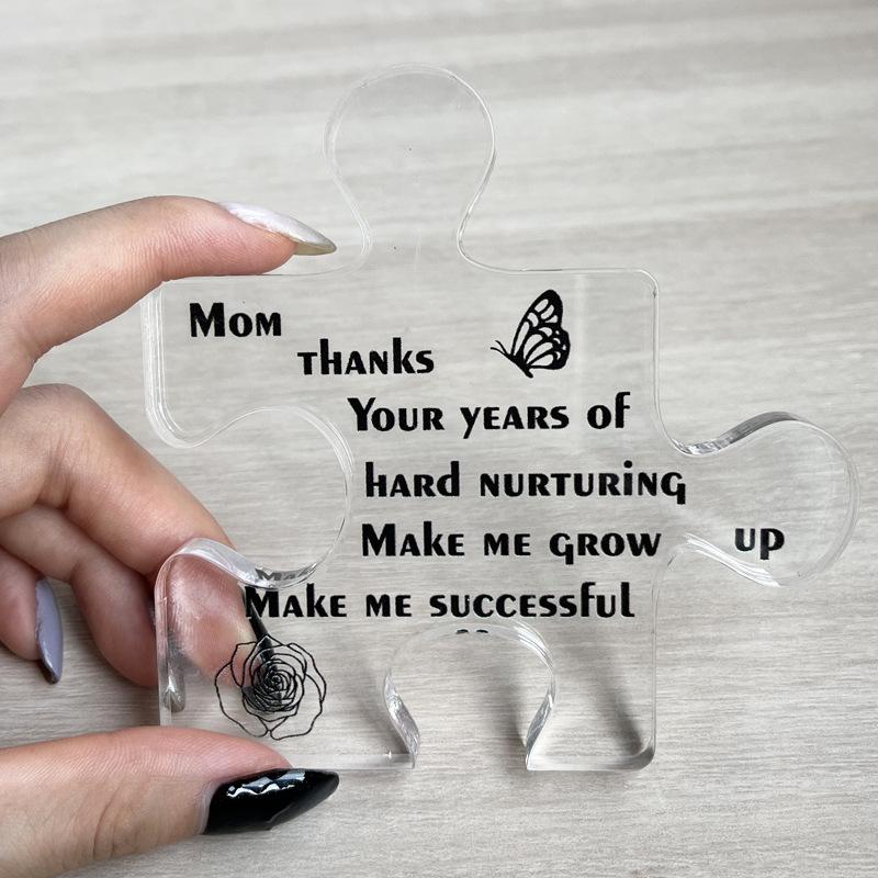 Mother's Day Gift Bedroom Living Room Decoration Acrylic Puzzle Irregular Ornament