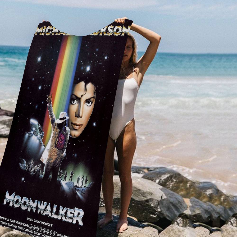 Famoso Cantante M-Michael J-Jackson Asciugamano da Spiaggia in Microfibra Assorbente Asciugatura Rapida Morbido per Yoga Nuoto Resort Arrampicata
