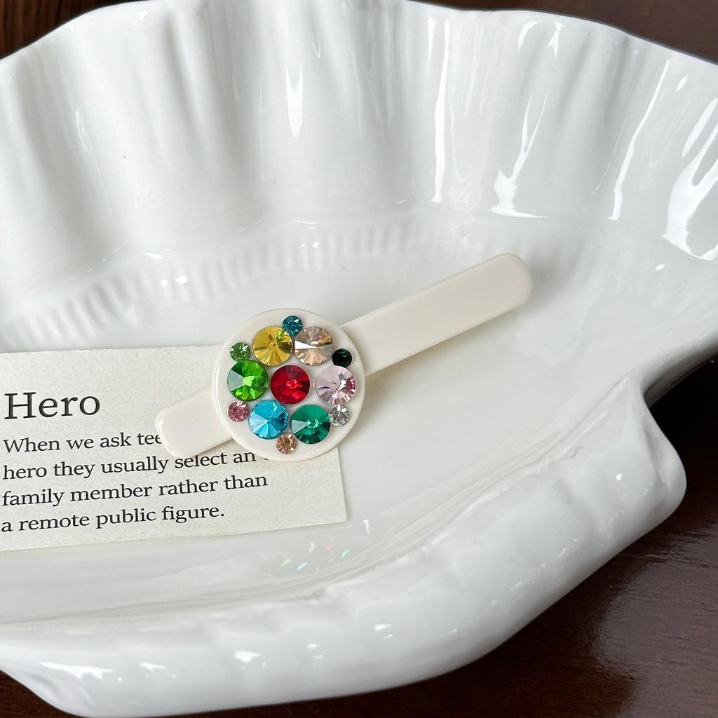 Rhinestone Premium Quality Duckbill Hair Clip In White Black Red And Coffee Dark