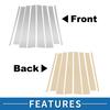 ABSOPRO Door Pillar Window Trim Stickers for Pillar Door Outer Exterior Covers for VW Touran Silver Tone Anti-Scratch Posts, 2004-2015,