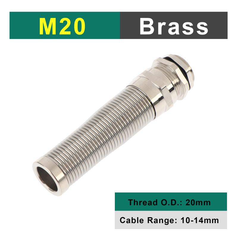 Electrical Nickel Plated Brass Cable Gland Waterproof Strain Relief Anti Bending for 8mm10mm Wire Clips Offices